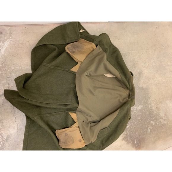 1940s WWII military canada wool coat men size L - Picture 4 of 9